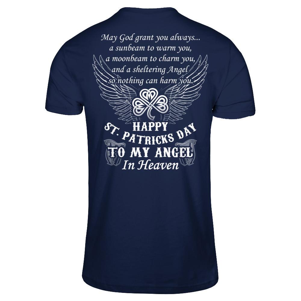 Happy St.Patricks Day To My Angel In Heaven T-shirt Gildan - Short Sleeve Tee Navy