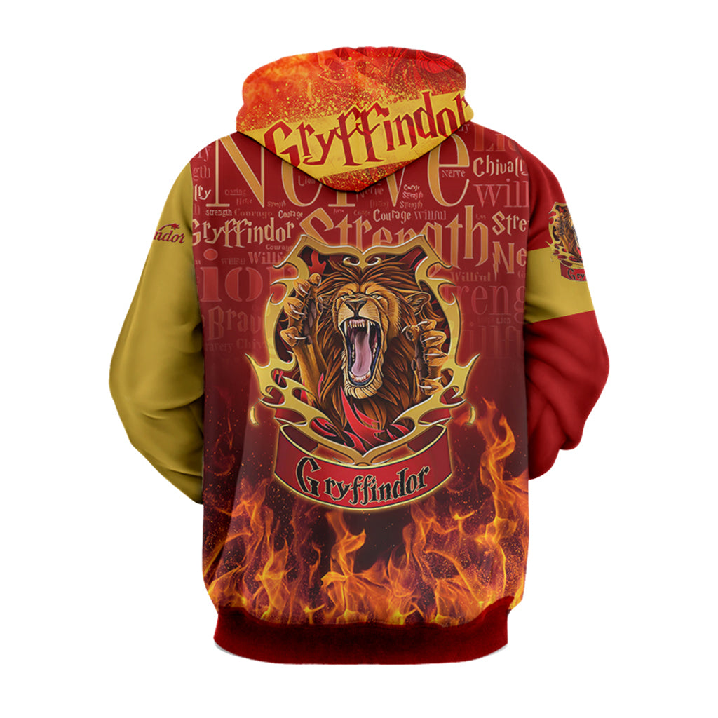 Hogwarts Castle Gryffindor House Harry Potter 3D Hoodie