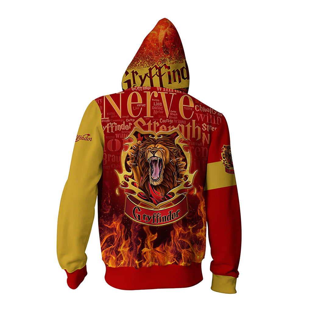 Hogwarts Castle Gryffindor House Harry Potter Zip Up Hoodie