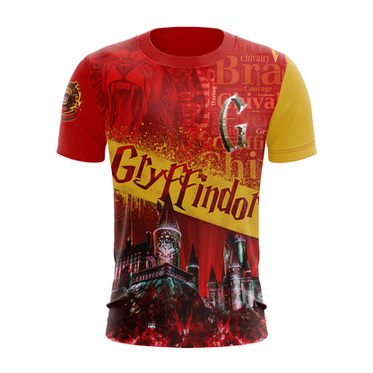 Hogwarts Castle Gryffindor House Harry Potter Unisex 3D T-shirt
