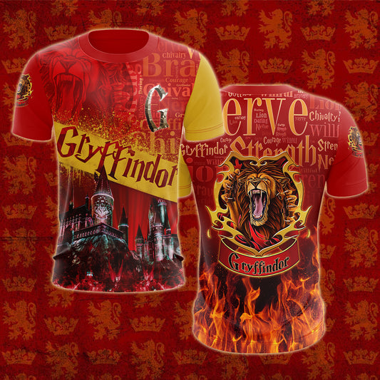 Hogwarts Castle Gryffindor House Harry Potter Unisex 3D T-shirt