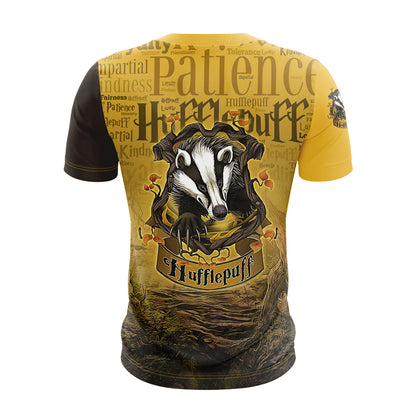 Hogwarts Castle Hufflepuff House Harry Potter Unisex 3D T-shirt