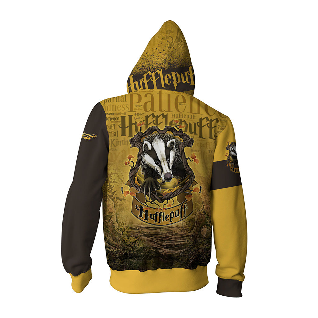 Hogwarts Castle Hufflepuff House Harry Potter Zip Up Hoodie