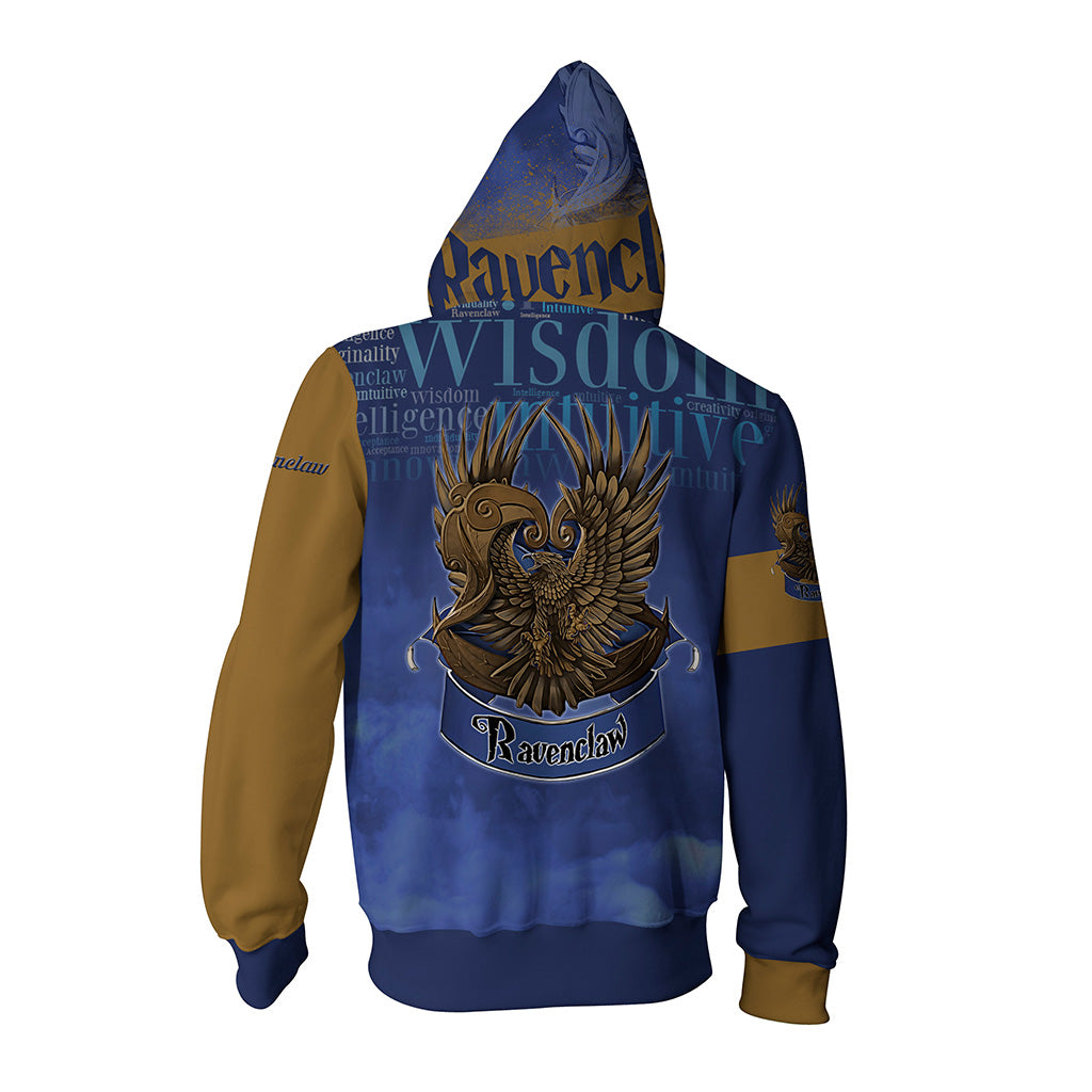 Hogwarts Castle Ravenclaw House Harry Potter Zip Up Hoodie