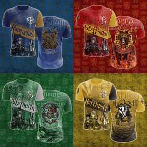 Hogwarts Castle Slytherin House Unisex 3D T-shirt
