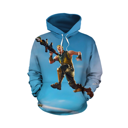 Fortnite Survivalist Jonesy Skin 3D Hoodie WackyTee