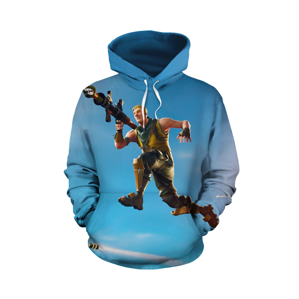 Fortnite Survivalist Jonesy Skin 3D Hoodie