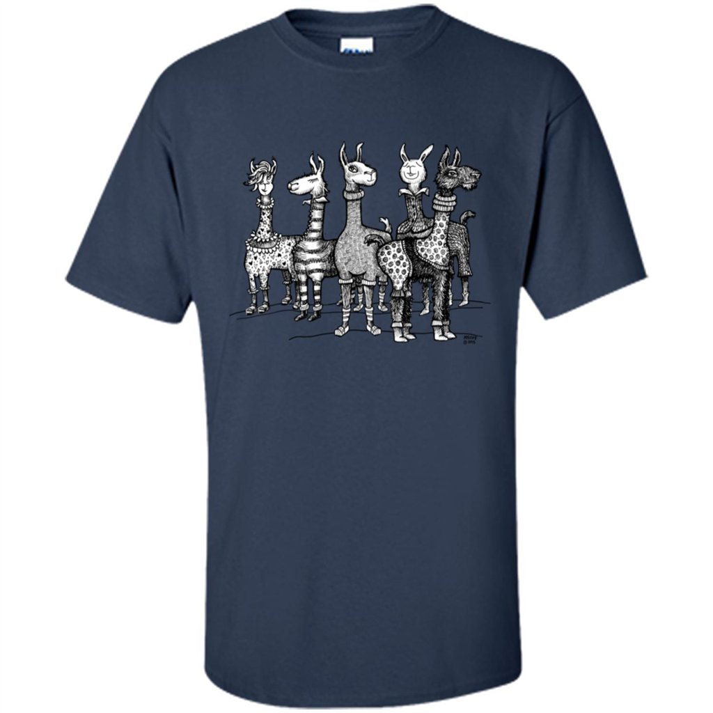 Music T-Shirt Llamas In Pajamas Navy