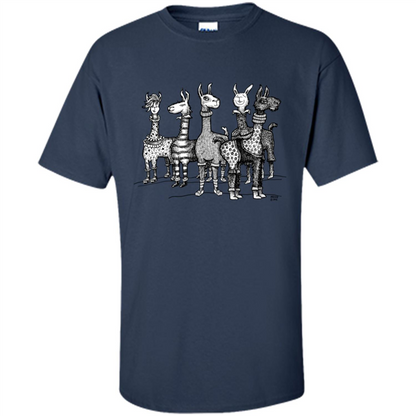 Music T-Shirt Llamas In Pajamas Navy