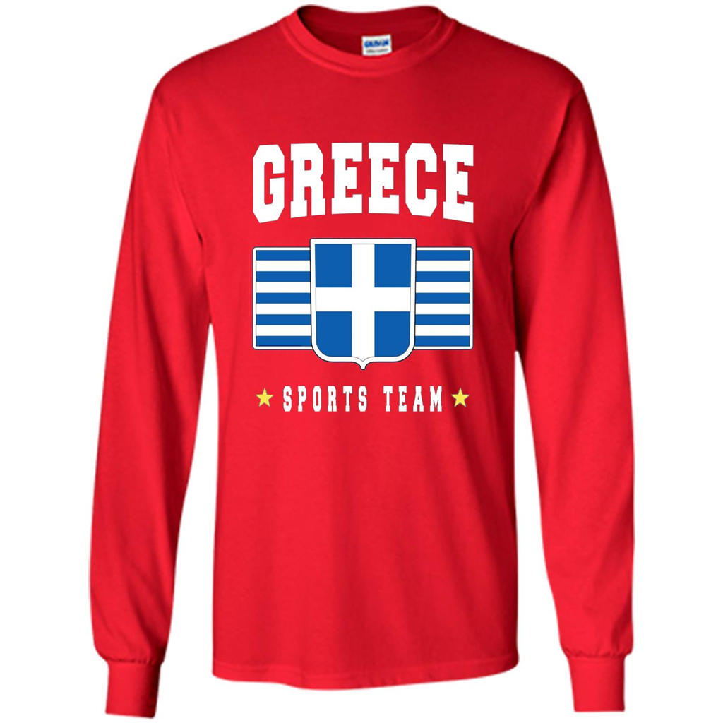 GREECE T-shirt Greek Flag T-shirt Sports Team Red