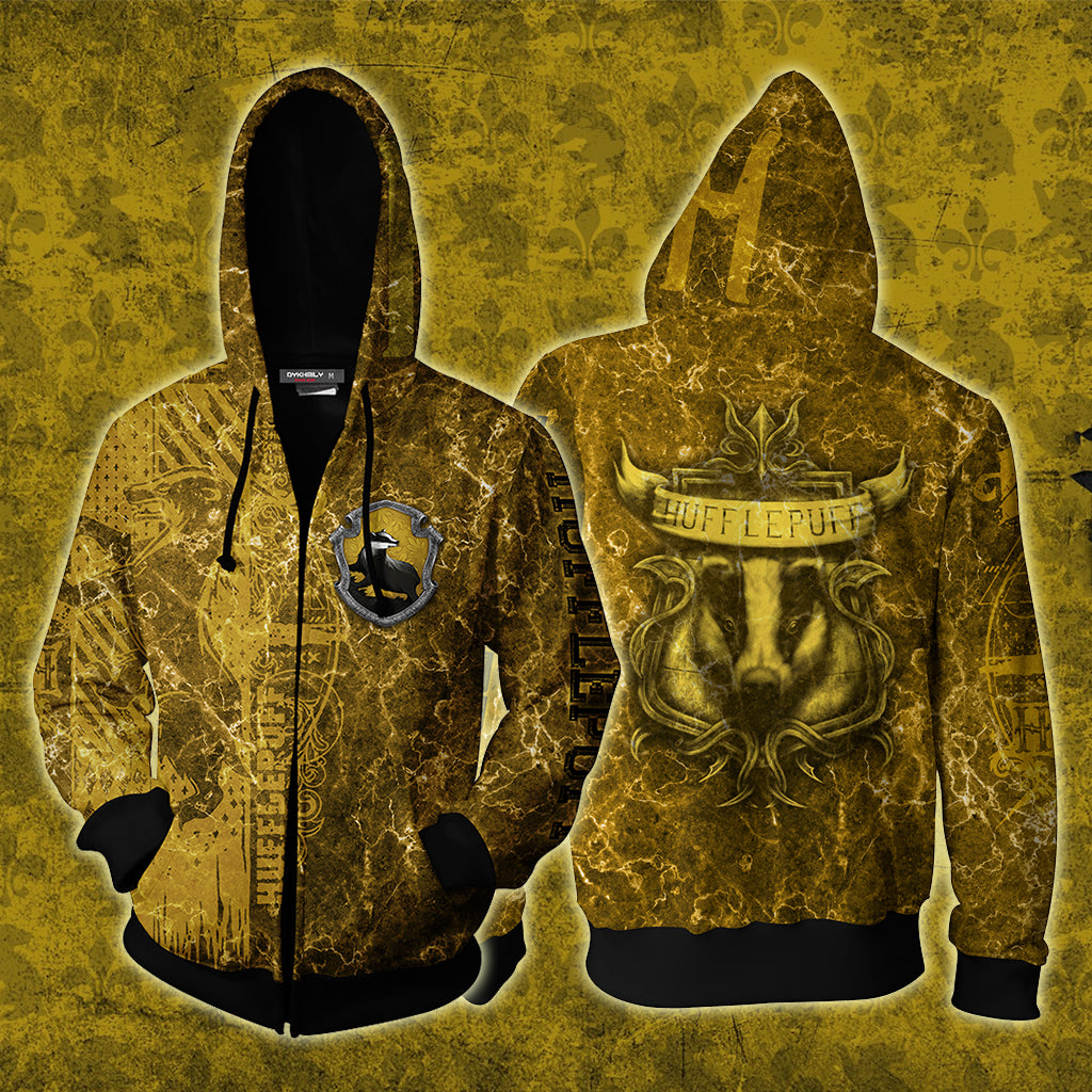 The Just Hufflepuff Harry Potter New Zip Up Hoodie