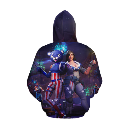 Fortnite Fireworks Team Leader 3D Hoodie