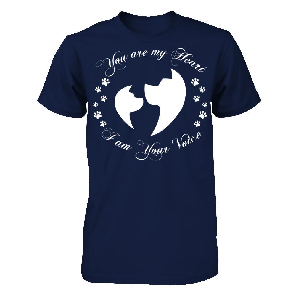 My Dogs - You Are My Heart I Am Your Voice Gildan - Short Sleeve Tee Navy