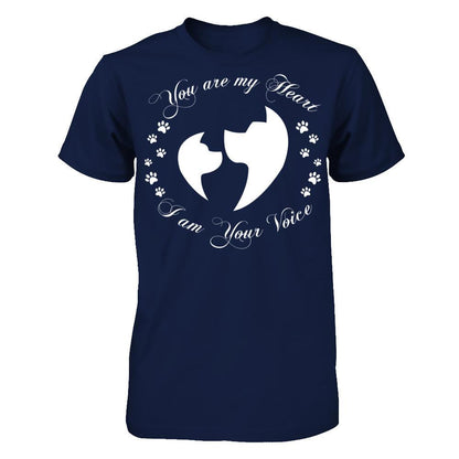 My Dogs - You Are My Heart I Am Your Voice Gildan - Short Sleeve Tee Navy