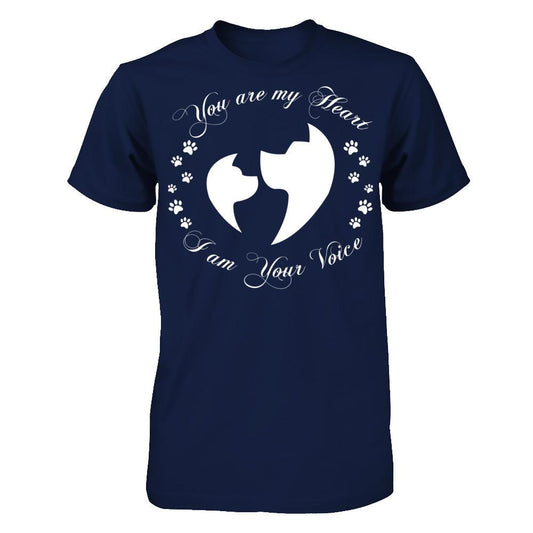 My Dogs - You Are My Heart I Am Your Voice Gildan - Short Sleeve Tee Navy
