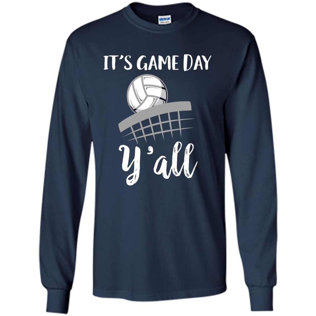 Volleyball Lovers T-shirt It's Game Day Y'all Tshirt Navy