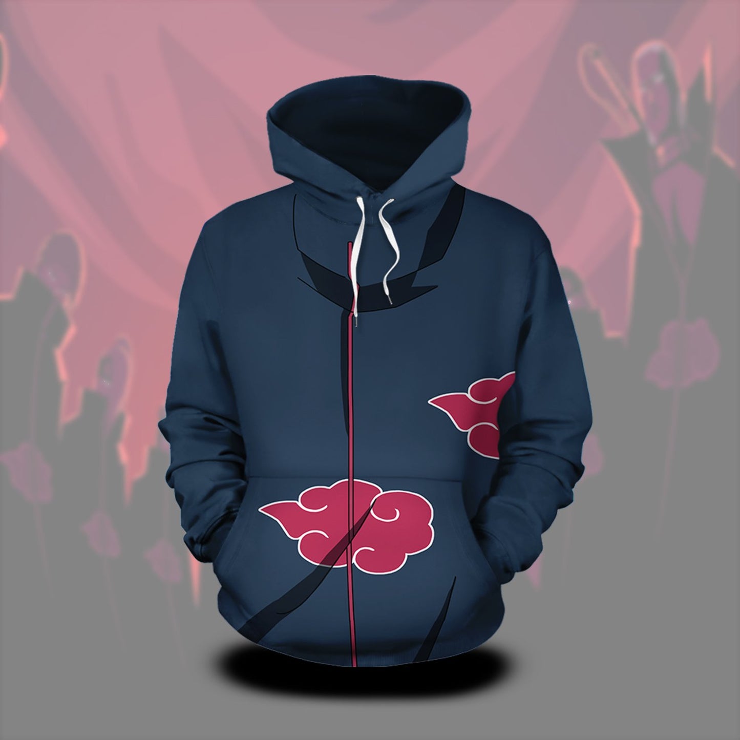 Naruto Akatsuki Cosplay 3D Hoodie