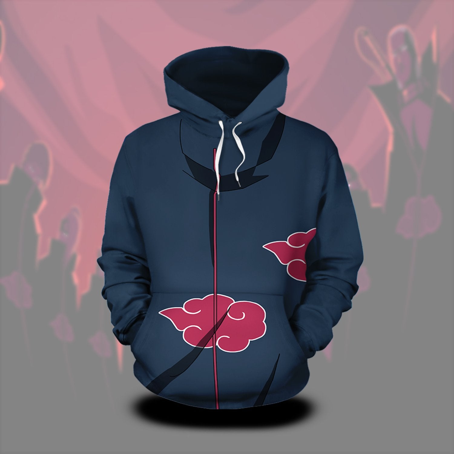 Naruto Akatsuki Cosplay 3D Hoodie