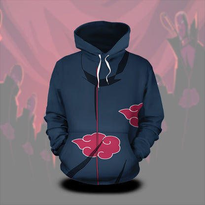 Naruto Akatsuki Cosplay 3D Hoodie