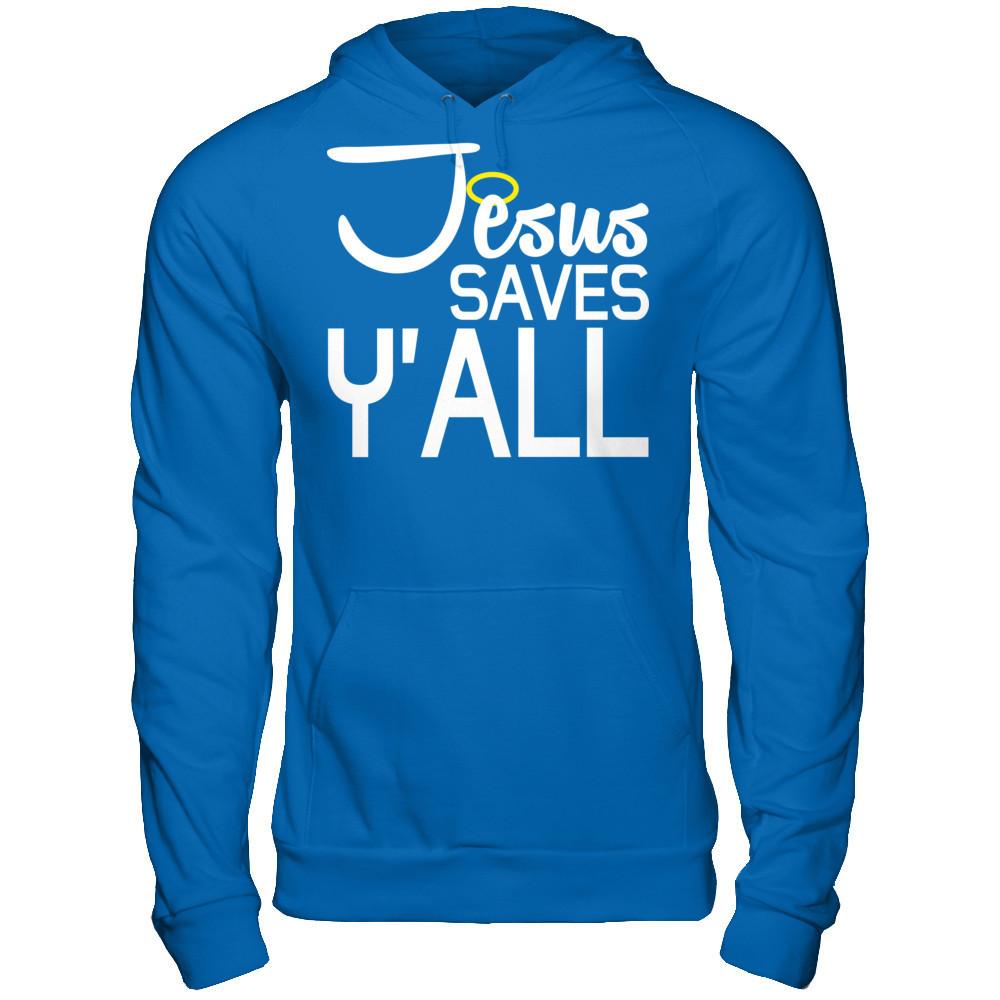 Jesus Saves Y'all Gildan - Pullover Hoodie Royal