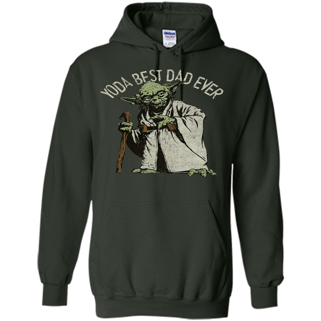 Fathers Day T-shirt Yoda Best Dad Ever Forest Green