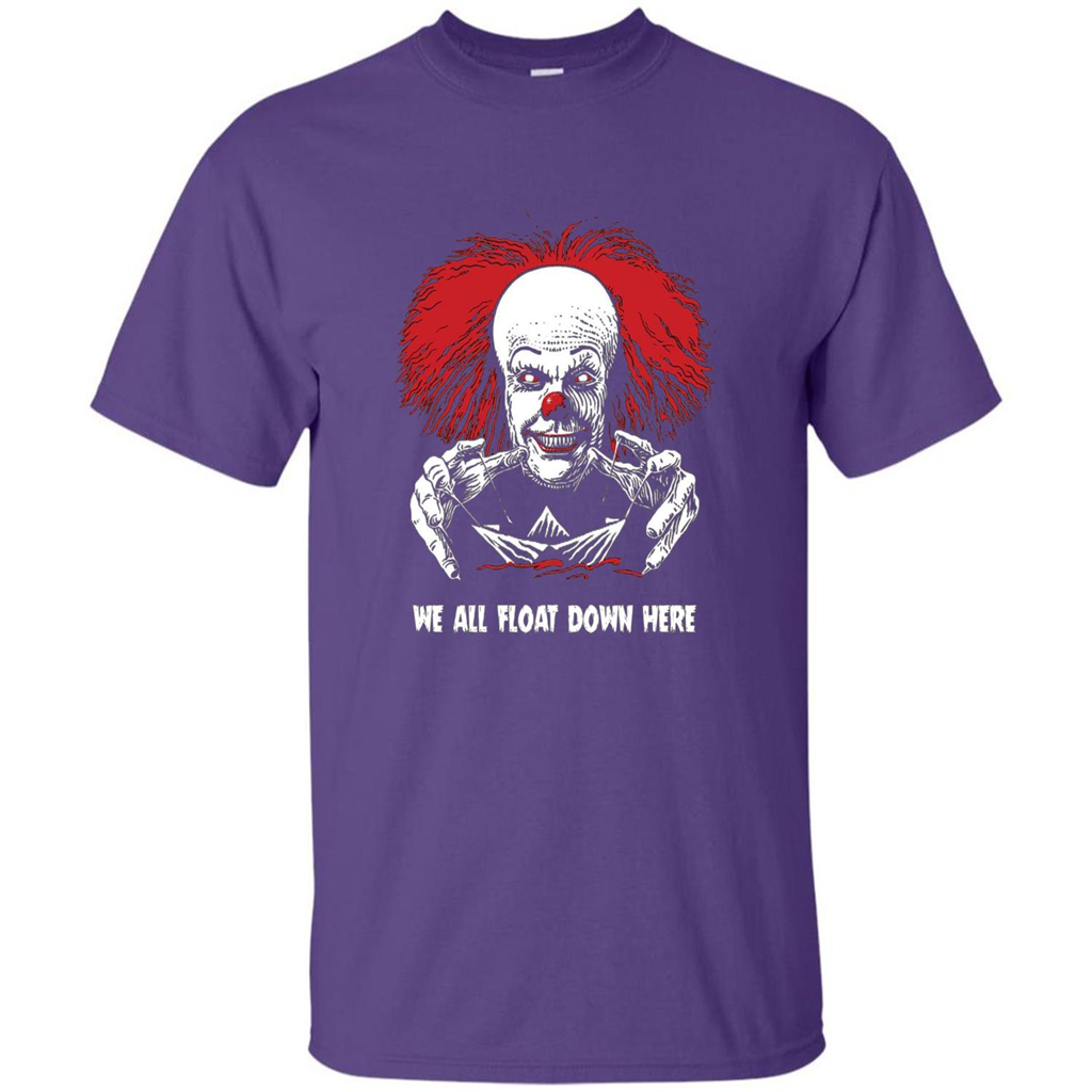 Red Balloon We All Float Down Here T-shirt Horror Halloween T-shirt Purple