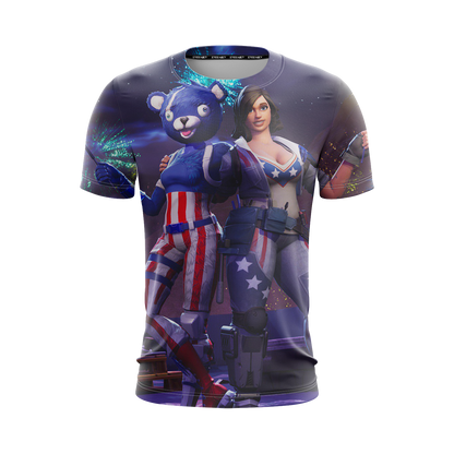 Fortnite Fireworks Team Leader Unisex 3D T-shirt