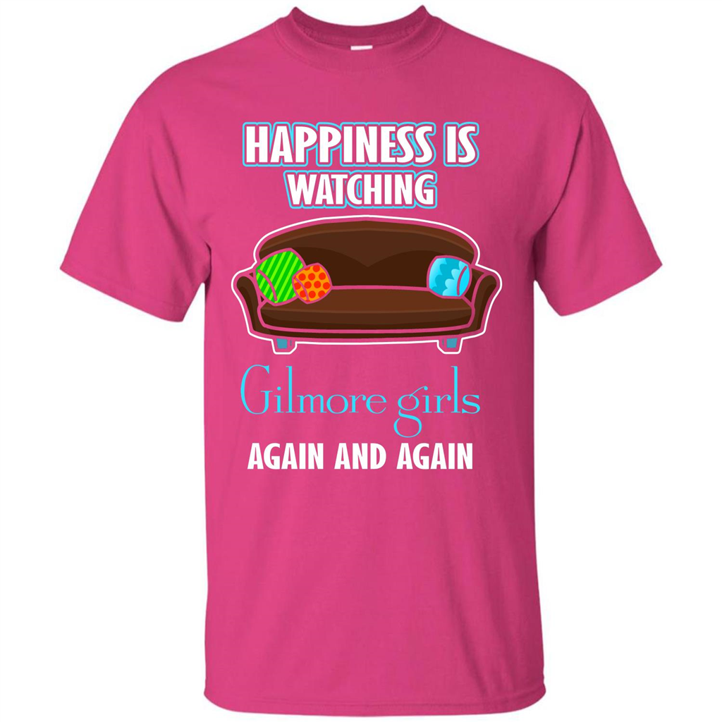 Movie T-shirt Happiness Is Watching Again And Again Heliconia