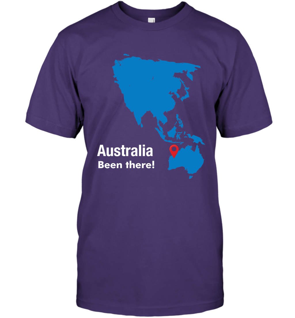 Australia Been There Map Shirt T-Shirt T-Shirt Purple