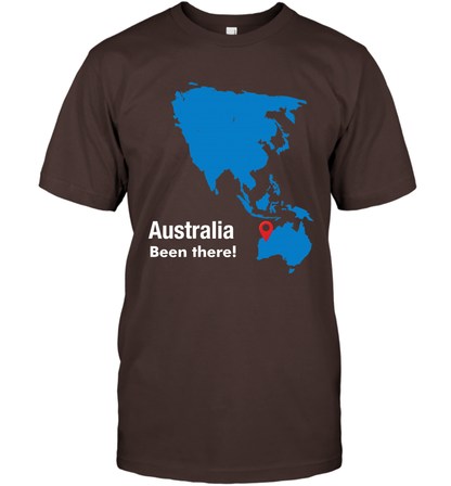 Australia Been There Map Shirt T-Shirt T-Shirt Dark Chocolate