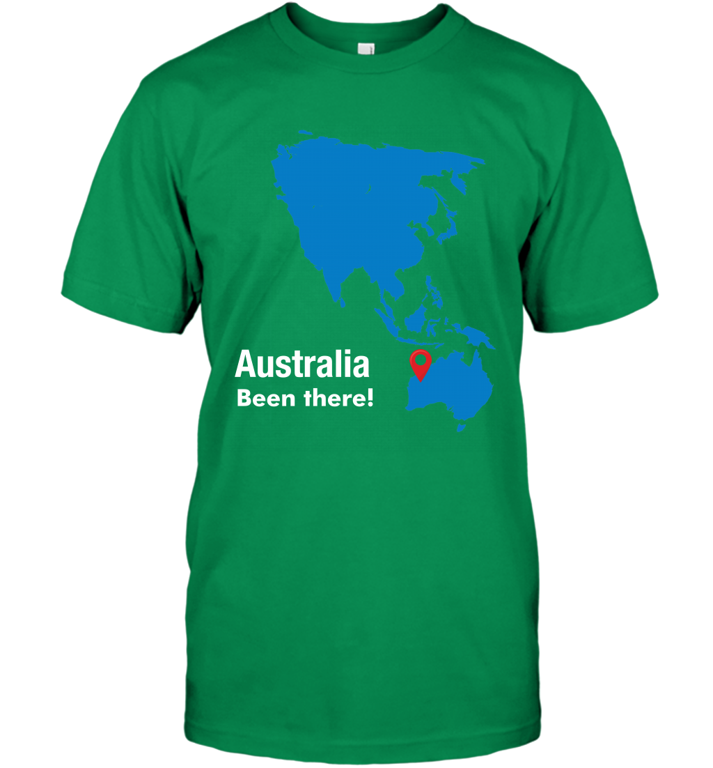 Australia Been There Map Shirt T-Shirt T-Shirt Irish Green
