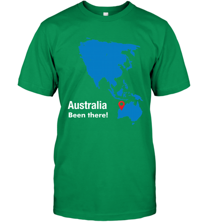 Australia Been There Map Shirt T-Shirt T-Shirt Irish Green