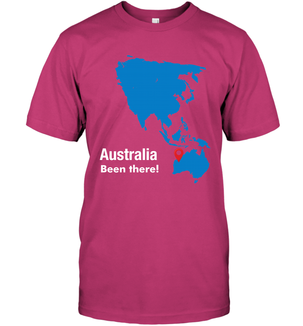 Australia Been There Map Shirt T-Shirt T-Shirt Heliconia