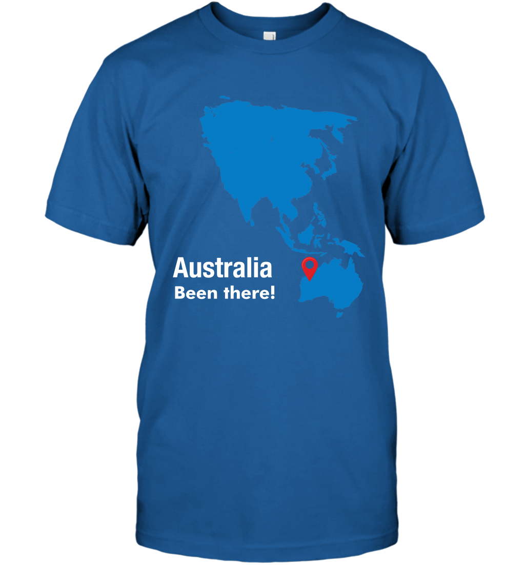 Australia Been There Map Shirt T-Shirt T-Shirt Royal