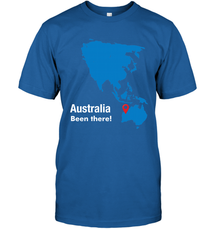 Australia Been There Map Shirt T-Shirt T-Shirt Royal
