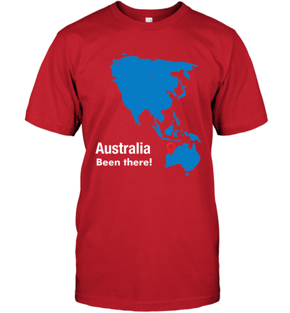 Australia Been There Map Shirt T-Shirt T-Shirt Red