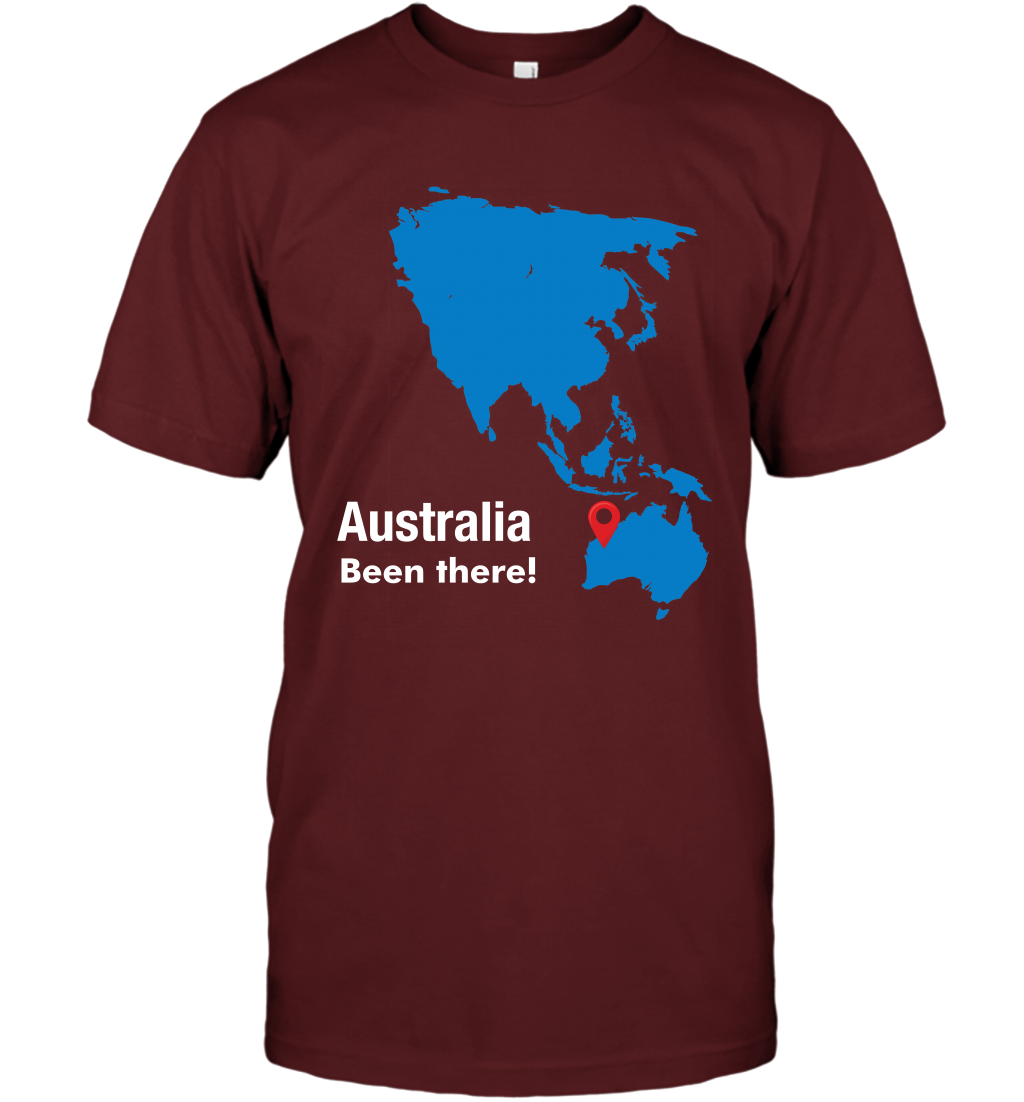 Australia Been There Map Shirt T-Shirt T-Shirt Cardinal