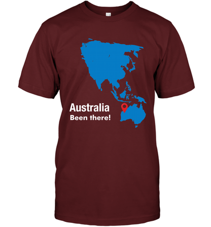 Australia Been There Map Shirt T-Shirt T-Shirt Cardinal