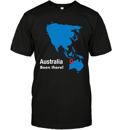 Australia Been There Map Shirt T-Shirt T-Shirt Black