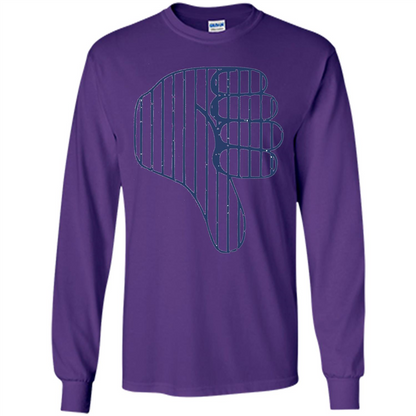 Baseball T-shirt Baseball Celebration Thumbs Down T-shirt Purple