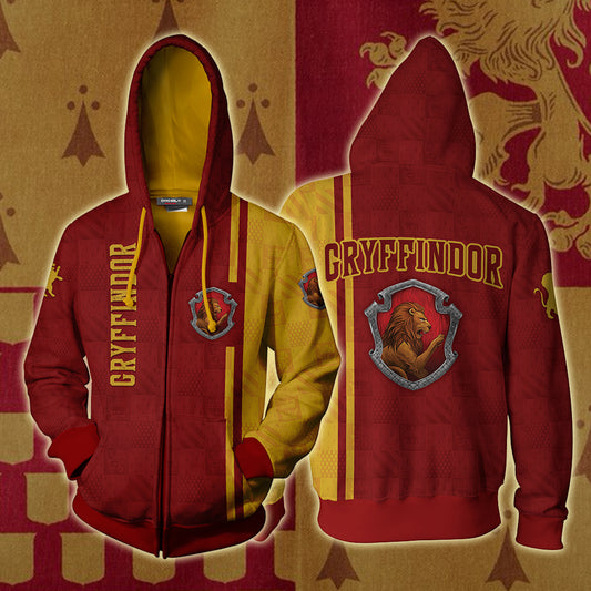 Proud To Be A Gryffindor Harry Potter Zip Up Hoodie 4XL