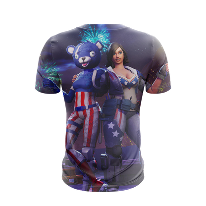 Fortnite Fireworks Team Leader Unisex 3D T-shirt