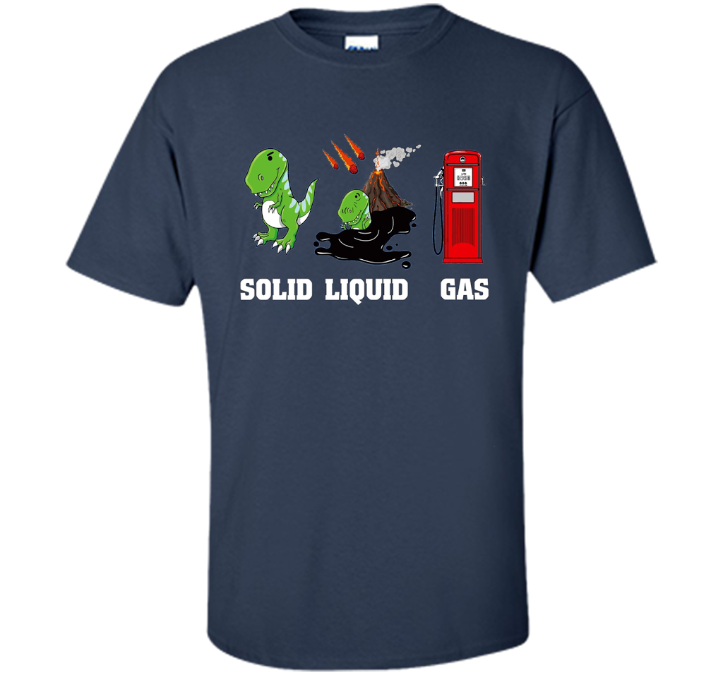 Dinosaur Solid Liquid Gas T-shirt Navy