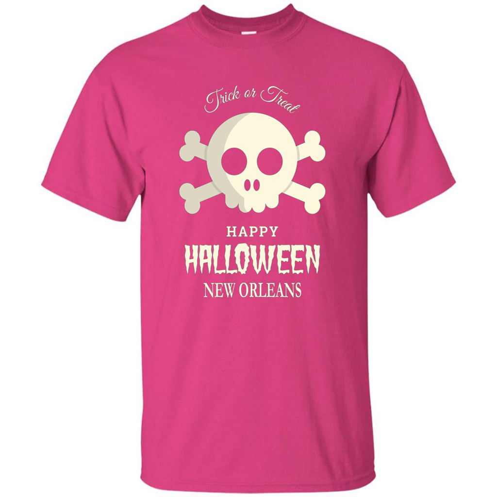 Halloween Trick or Treat Happy Halloween New Orleans T-shirt Heliconia