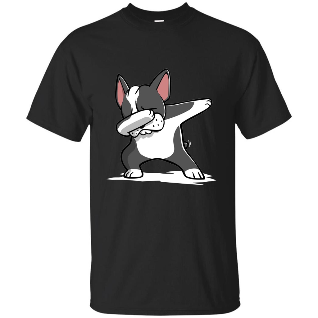 Dabbing Boston Terrier Dog T-Shirt Dab Dance T-shirt Black