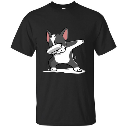 Dabbing Boston Terrier Dog T-Shirt Dab Dance T-shirt Black