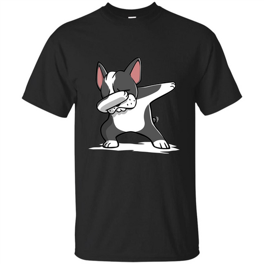 Dabbing Boston Terrier Dog T-Shirt Dab Dance T-shirt Black