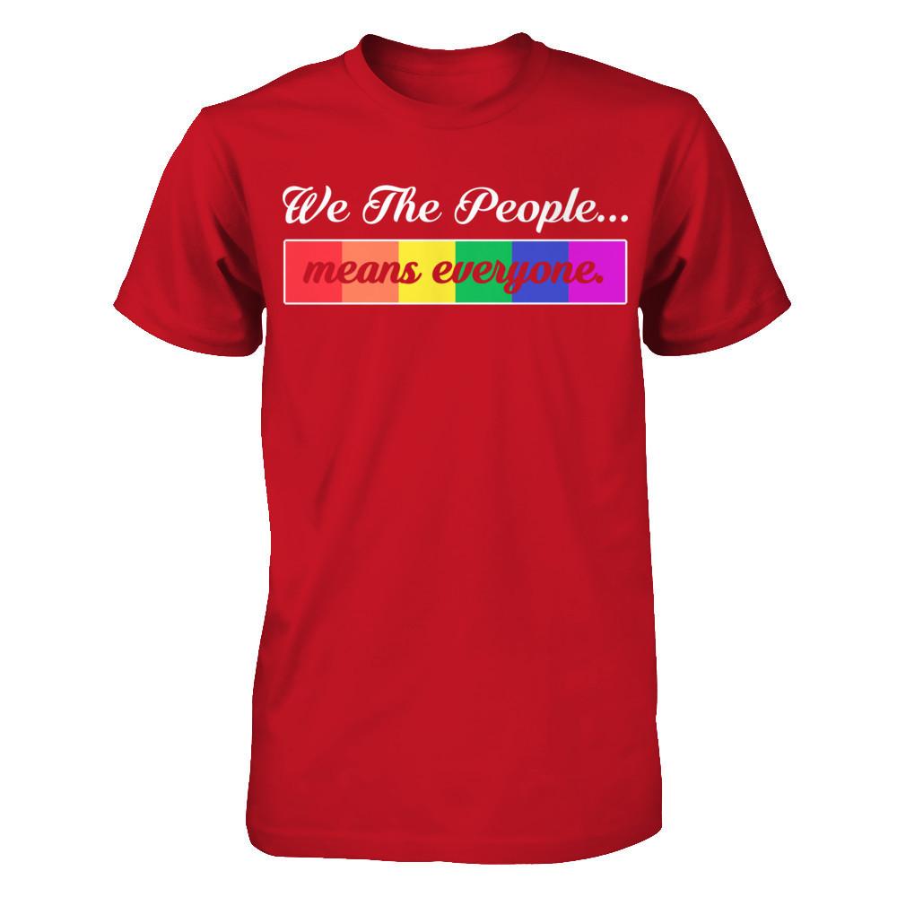 We The People Means Everyone T-shirt Gildan - Short Sleeve Tee Red