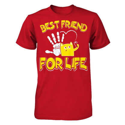 Cat - Best Friends For Life T-shirt Gildan - Short Sleeve Tee Red