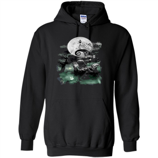 The Nightmare Before Christmas Haunted Scene T-Shirt Black
